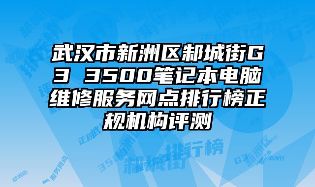 武汉市新洲区邾城街G3 3500笔记本电脑维修服务网点排行榜正规机构评测