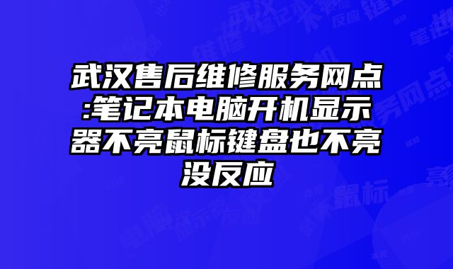 武汉售后维修服务网点:笔记本电脑开机显示器不亮鼠标键盘也不亮没反应