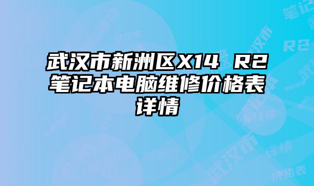 武汉市新洲区X14 R2笔记本电脑维修价格表详情