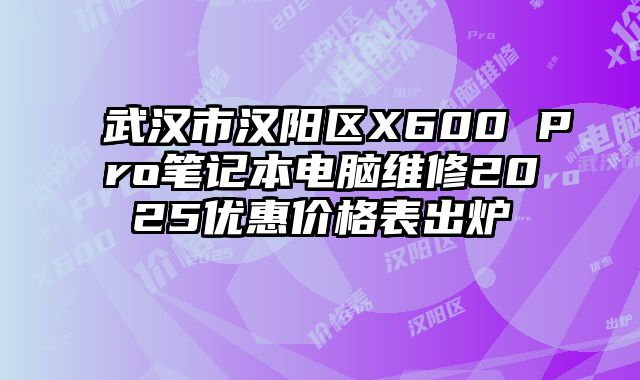 武汉市汉阳区X600 Pro笔记本电脑维修2025优惠价格表出炉