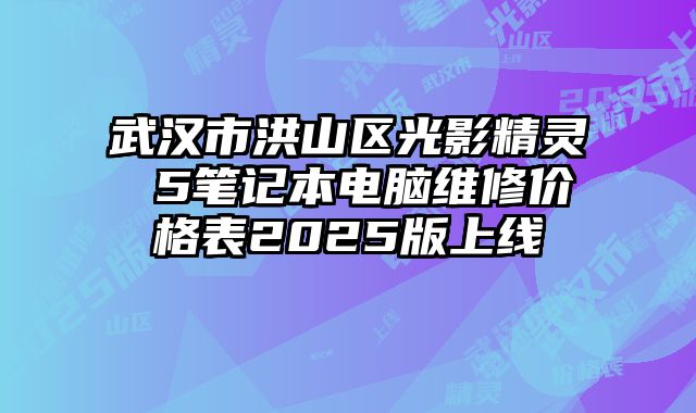 武汉市洪山区光影精灵 5笔记本电脑维修价格表2025版上线