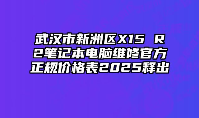 武汉市新洲区X15 R2笔记本电脑维修官方正规价格表2025释出