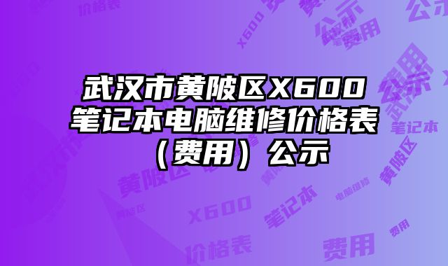 武汉市黄陂区X600笔记本电脑维修价格表（费用）公示