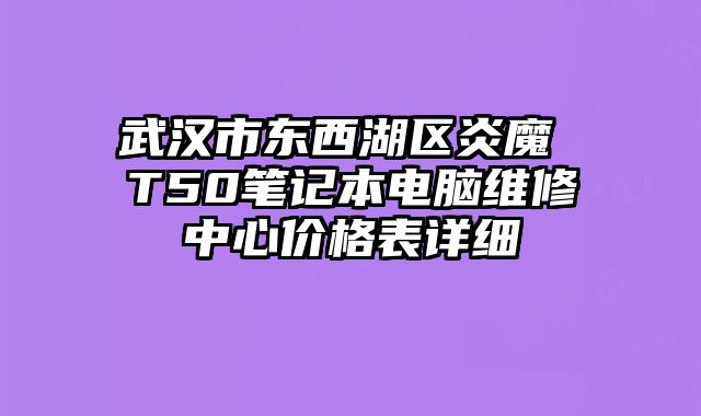 武汉市东西湖区炎魔 T50笔记本电脑维修中心价格表详细