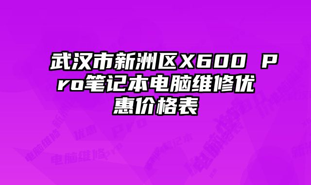 武汉市新洲区X600 Pro笔记本电脑维修优惠价格表