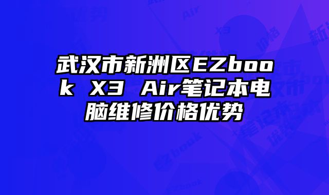 武汉市新洲区EZbook X3 Air笔记本电脑维修价格优势