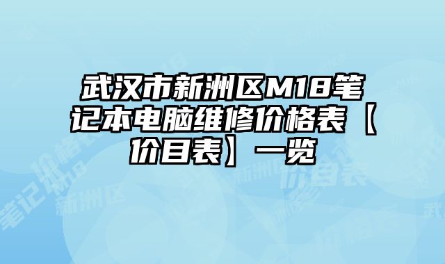 武汉市新洲区M18笔记本电脑维修价格表【价目表】一览