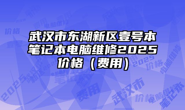 武汉市东湖新区壹号本笔记本电脑维修2025价格（费用）