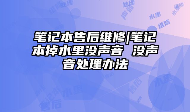 笔记本售后维修|笔记本掉水里没声音 没声音处理办法