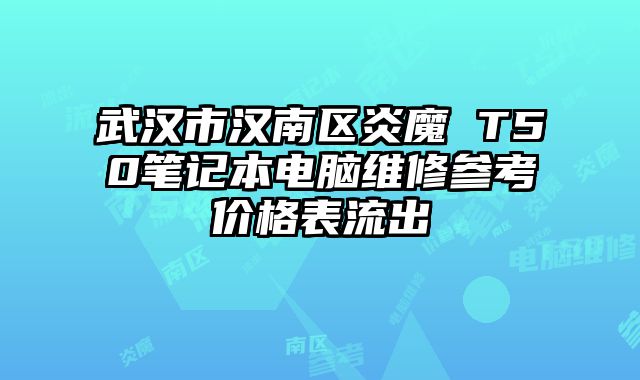 武汉市汉南区炎魔 T50笔记本电脑维修参考价格表流出