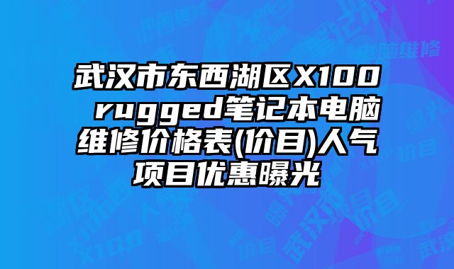 武汉市东西湖区X100 rugged笔记本电脑维修价格表(价目)人气项目优惠曝光