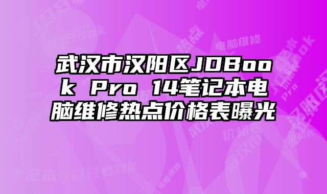 武汉市汉阳区JDBook Pro 14笔记本电脑维修热点价格表曝光