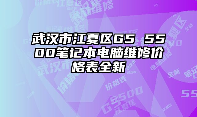 武汉市江夏区G5 5500笔记本电脑维修价格表全新