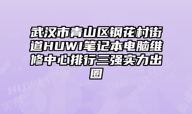 武汉市青山区钢花村街道HUWI笔记本电脑维修中心排行三强实力出圈