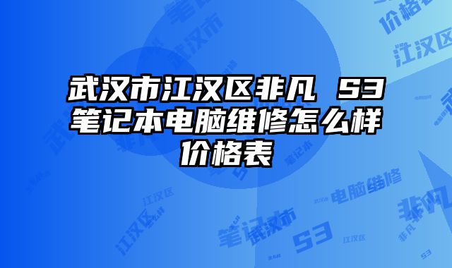 武汉市江汉区非凡 S3笔记本电脑维修怎么样价格表