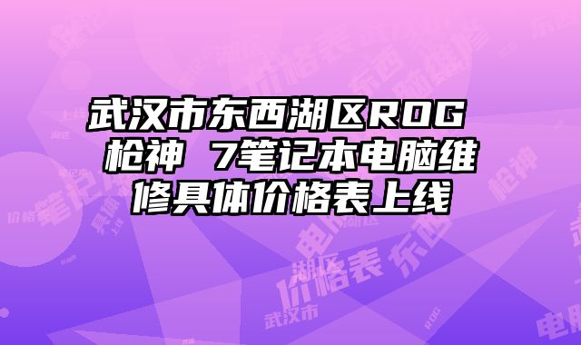 武汉市东西湖区ROG 枪神 7笔记本电脑维修具体价格表上线