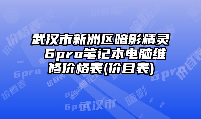 武汉市新洲区暗影精灵 6pro笔记本电脑维修价格表(价目表)