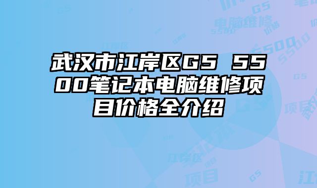 武汉市江岸区G5 5500笔记本电脑维修项目价格全介绍