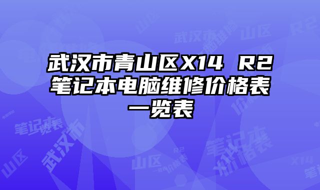 武汉市青山区X14 R2笔记本电脑维修价格表一览表