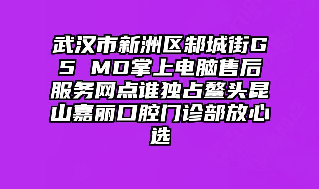 武汉市新洲区邾城街G5 MD掌上电脑售后服务网点谁独占鳌头昆山嘉丽口腔门诊部放心选