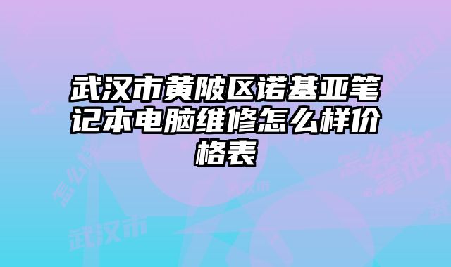 武汉市黄陂区诺基亚笔记本电脑维修怎么样价格表