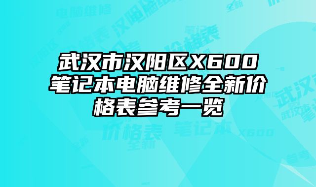 武汉市汉阳区X600笔记本电脑维修全新价格表参考一览