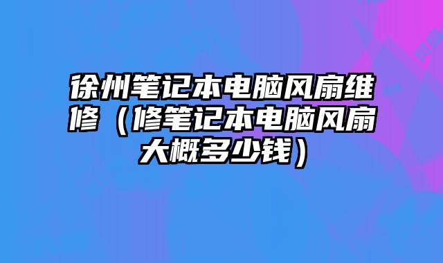 徐州笔记本电脑风扇维修（修笔记本电脑风扇大概多少钱）