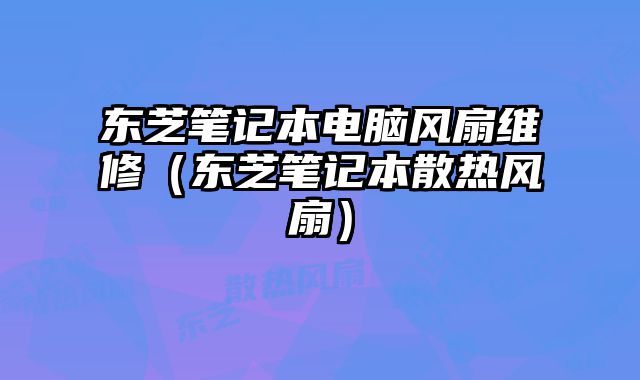 东芝笔记本电脑风扇维修（东芝笔记本散热风扇）