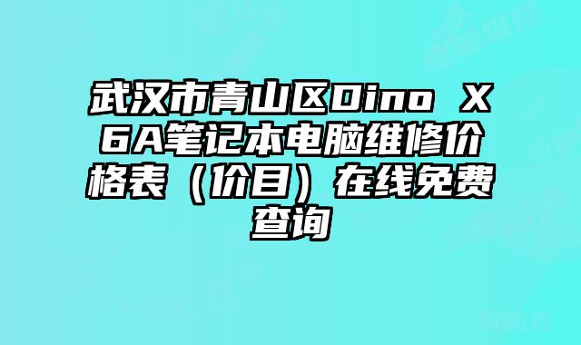 武汉市青山区Dino X6A笔记本电脑维修价格表（价目）在线免费查询