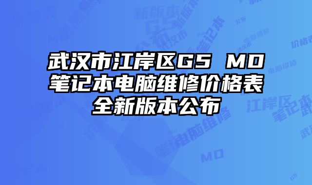 武汉市江岸区G5 MD笔记本电脑维修价格表全新版本公布