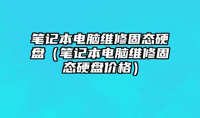 笔记本电脑维修固态硬盘（笔记本电脑维修固态硬盘价格）