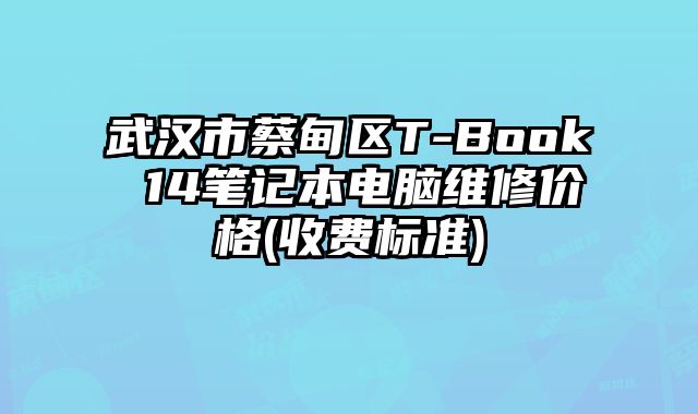 武汉市蔡甸区T-Book 14笔记本电脑维修价格(收费标准)