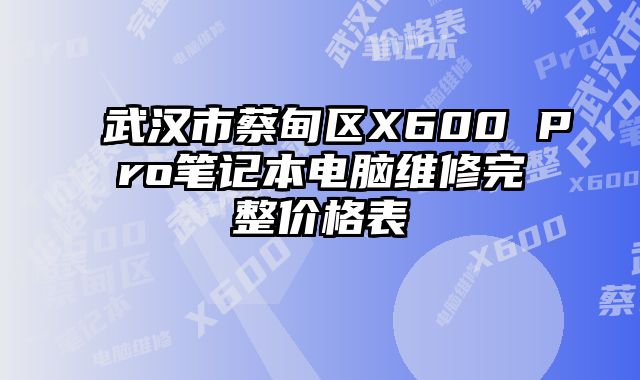 武汉市蔡甸区X600 Pro笔记本电脑维修完整价格表