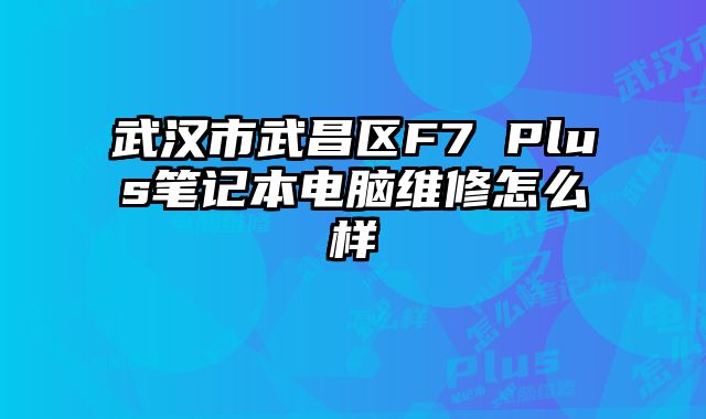 武汉市武昌区F7 Plus笔记本电脑维修怎么样