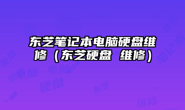 东芝笔记本电脑硬盘维修（东芝硬盘 维修）