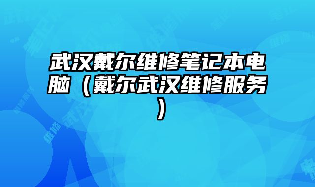 武汉戴尔维修笔记本电脑（戴尔武汉维修服务）