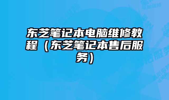 东芝笔记本电脑维修教程（东芝笔记本售后服务）