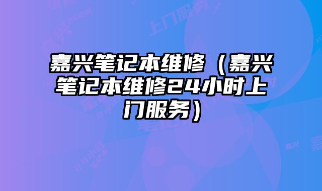 嘉兴笔记本维修（嘉兴笔记本维修24小时上门服务）