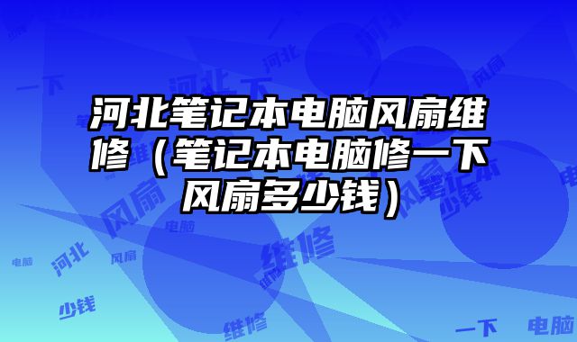 河北笔记本电脑风扇维修（笔记本电脑修一下风扇多少钱）