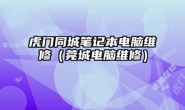 虎门同城笔记本电脑维修（莞城电脑维修）