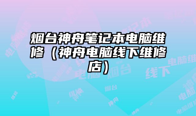 烟台神舟笔记本电脑维修（神舟电脑线下维修店）