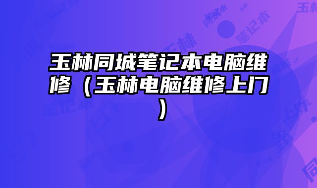 玉林同城笔记本电脑维修（玉林电脑维修上门）